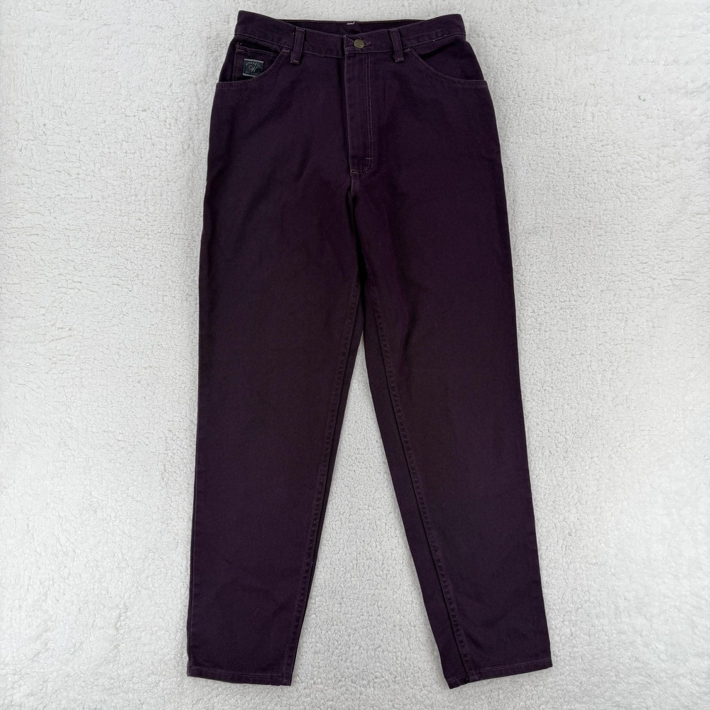 Vintage Wrangler Jeans Womens 10 Purple High Rise Mom Tapered Made USA Denim NEW